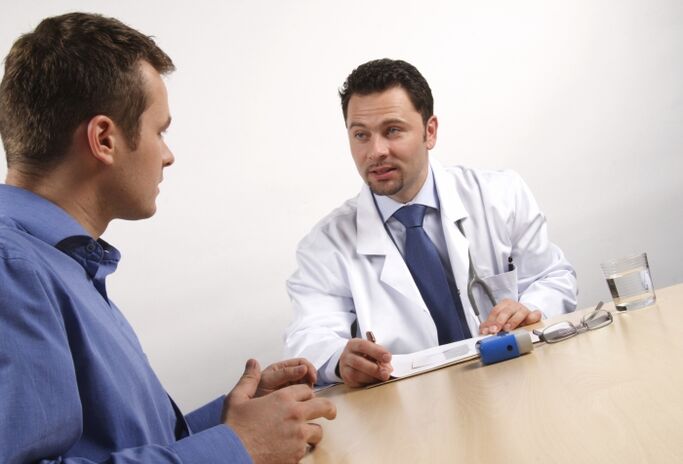appointment of a doctor with a prescription during an erection