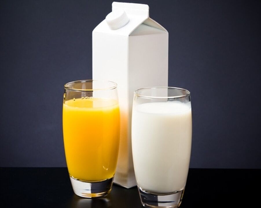 Carrot milk and juice are the components of a cocktail that increases male potency