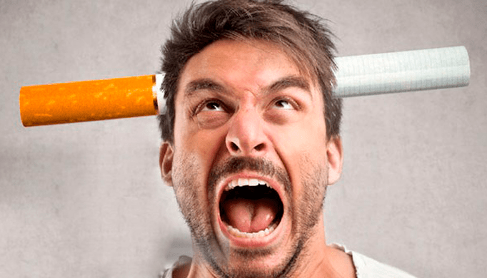 Irritability when smoking cessation in men
